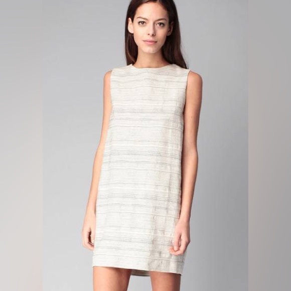 Sessun Rosselito Cream Jacquard Tweed Open Back Shift Mini Dress - M - Picture 2 of 15